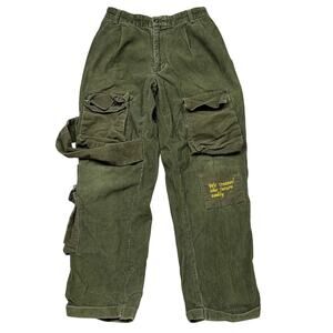 Seasaw Upcycled Dockers Pleated Relaxed Fit Cargo Corduroy Pants Women's 28x28